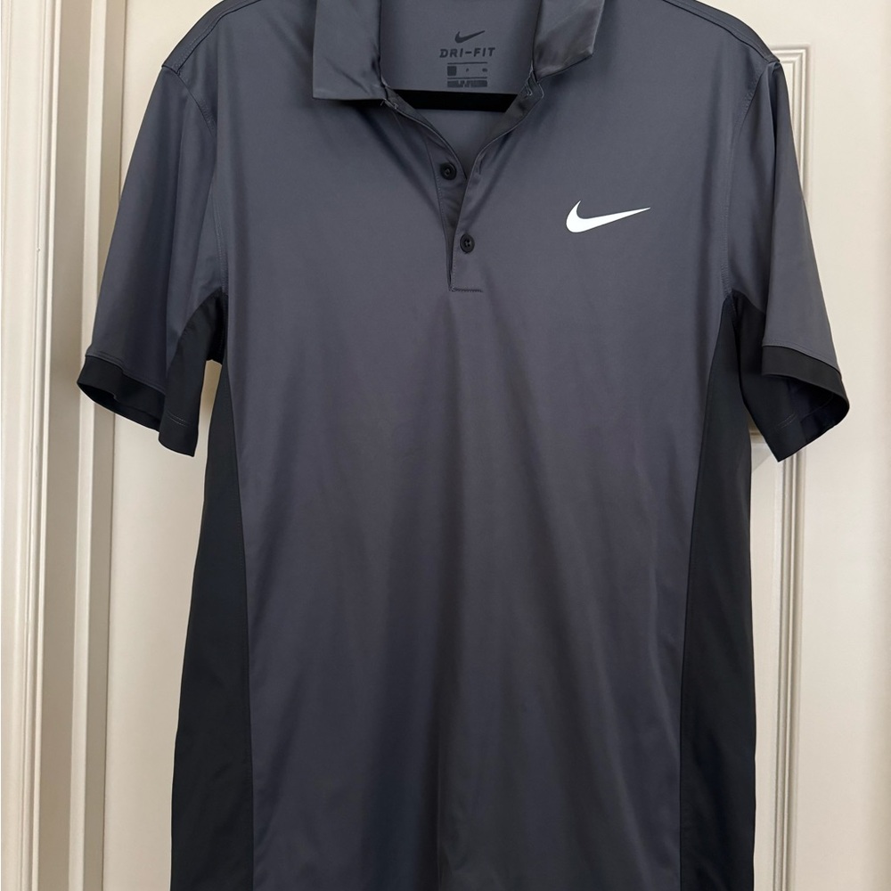 Nike Men's Charcoal Dri-FIT Polo Shirt